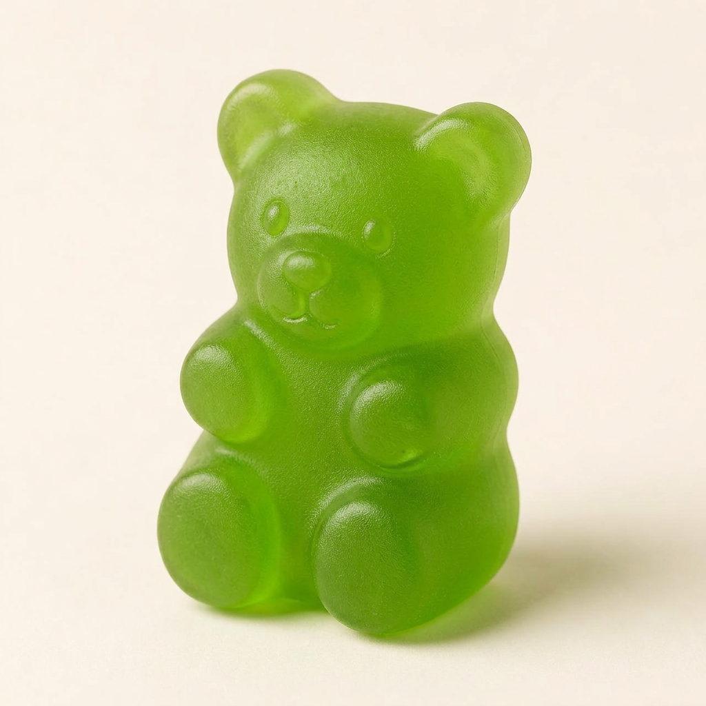 Gut gummy close-up