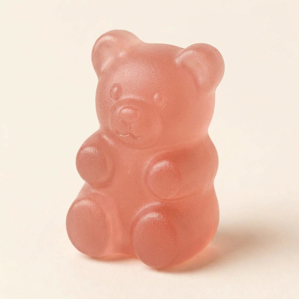 Postpartum gummy close-up